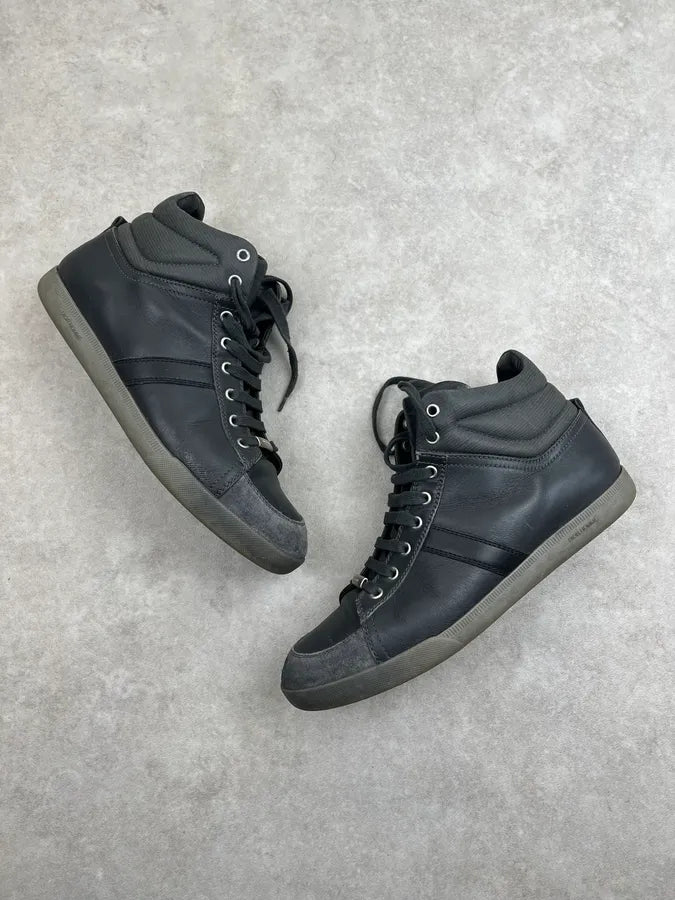 2010s Dior Black & Grey Leather High Sneakers zunDmsz 2
