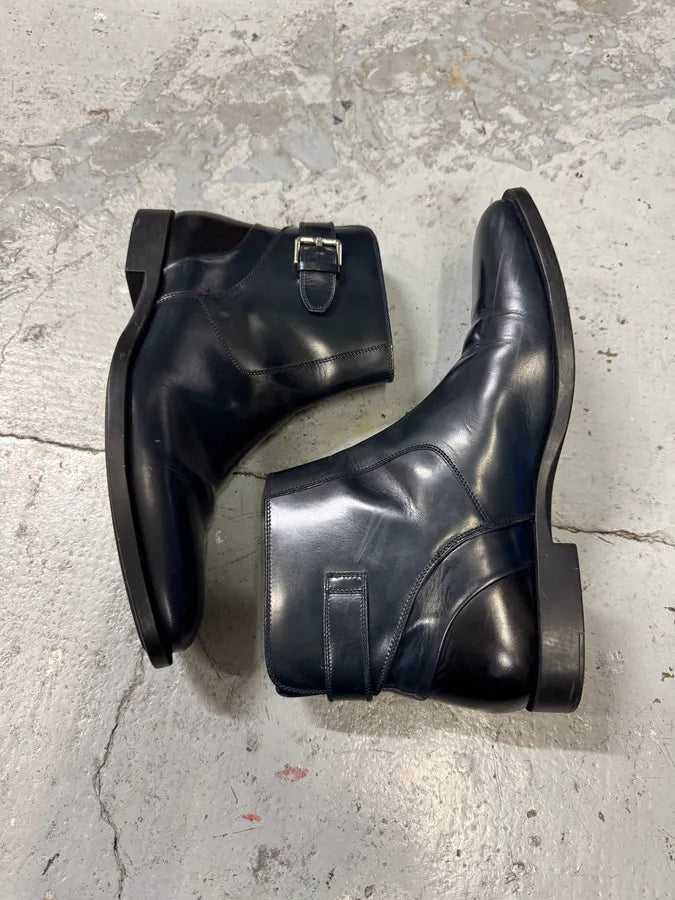 Dior Black Ankle Leather Strap Boots zERIZyK 3