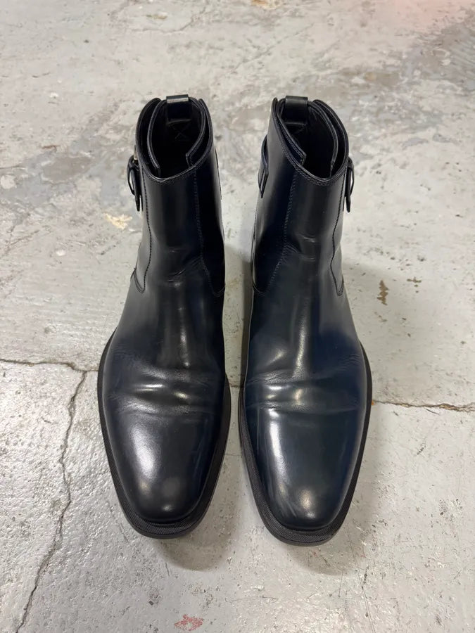 Dior Black Ankle Leather Strap Boots zERIZyK 4