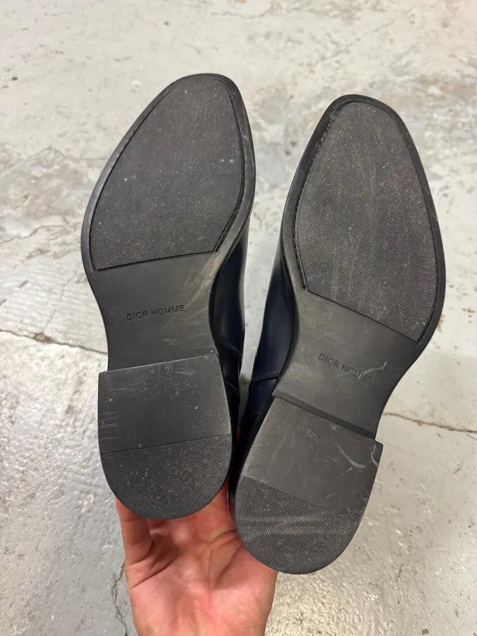 Dior Black Ankle Leather Strap Boots zERIZyK 5