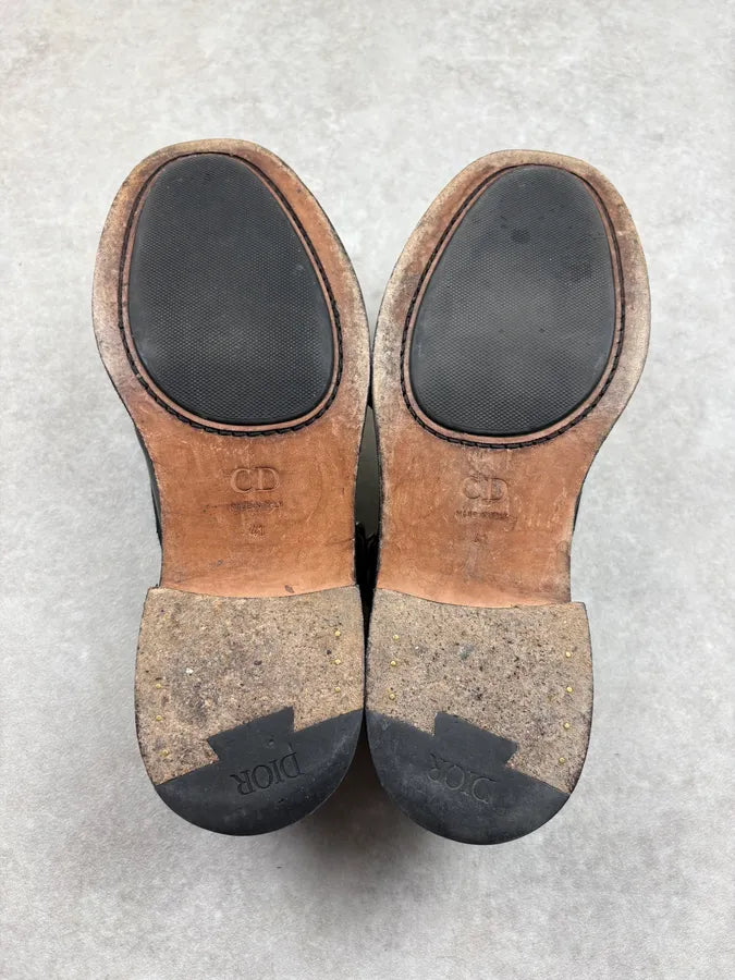 Dior Black Buckle Leather Derbies obOuxCf 8