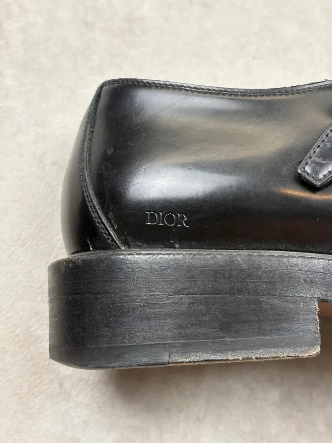 Dior Black Buckle Leather Derbies obOuxCf 6