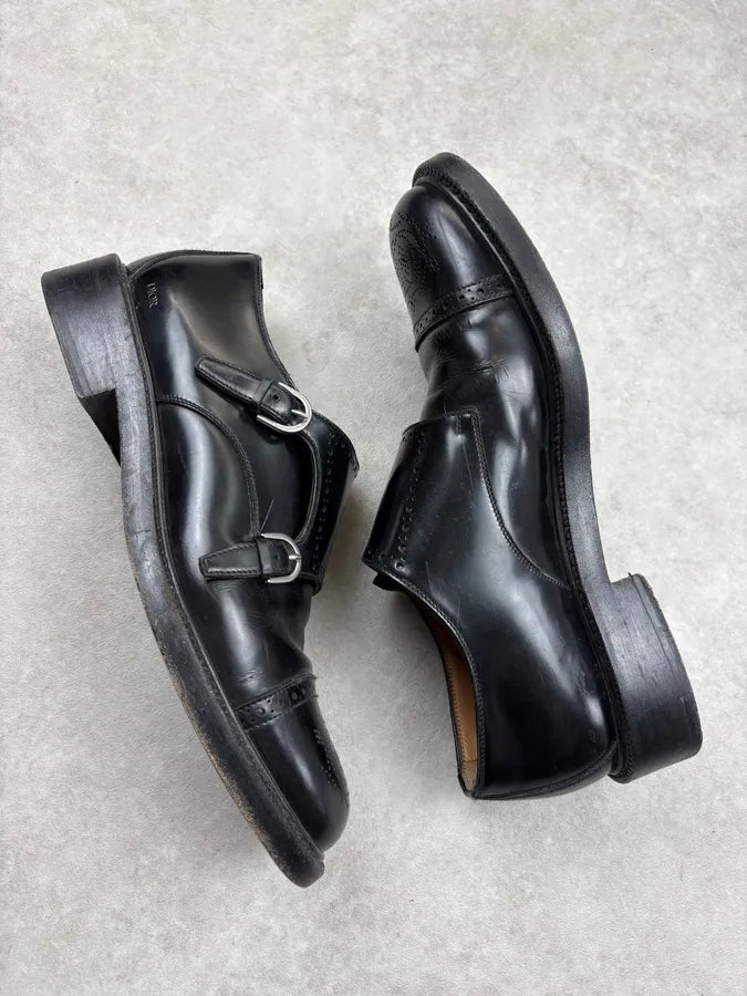 Dior Black Buckle Leather Derbies obOuxCf 5
