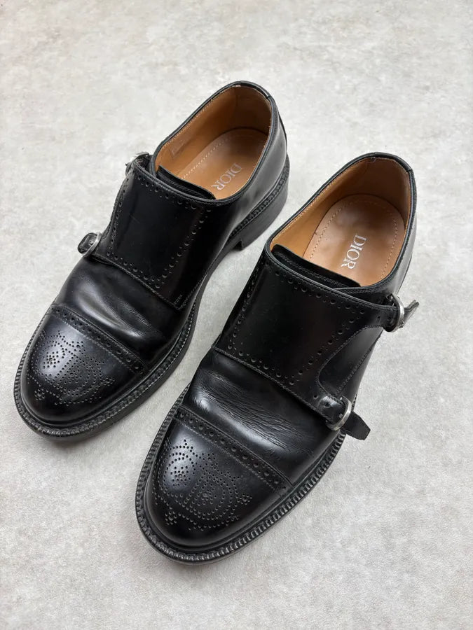 Dior Black Buckle Leather Derbies obOuxCf 2