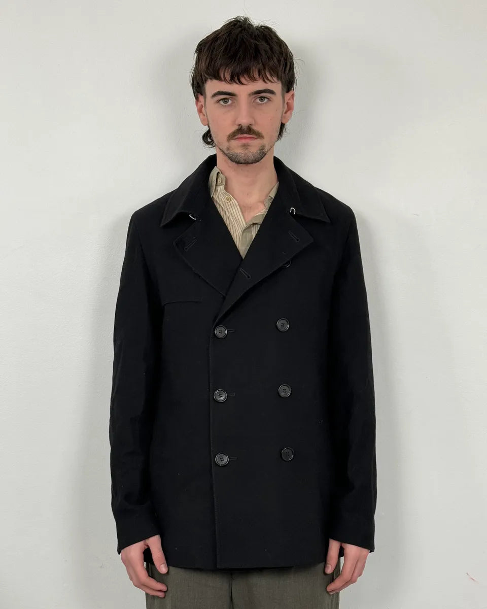 Dior Black Buttoned Wool Caban Jacket hgpcugj 0