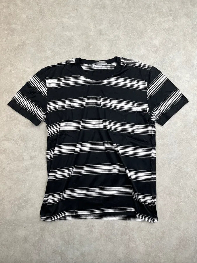 2000s Dior Black Cotton Striped T-Shirt GGVPFsE 0