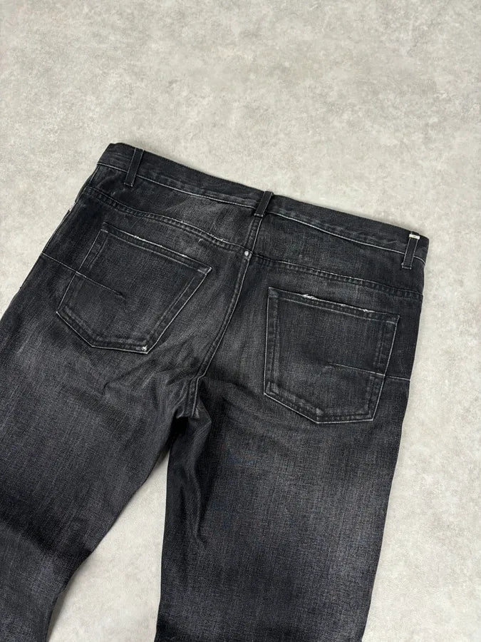 Dior Faded Black Distressed Denim Jeans CTcnwDv 6