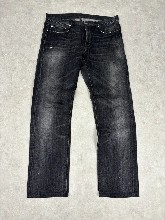 Dior Faded Black Distressed Denim Jeans CTcnwDv 0
