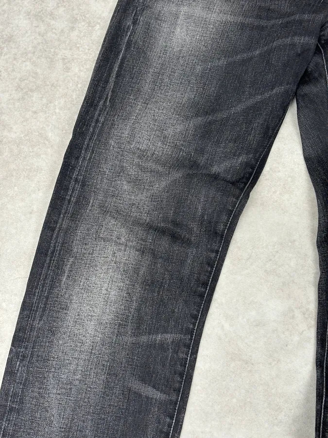 Dior Faded Black Distressed Denim Jeans CTcnwDv 8