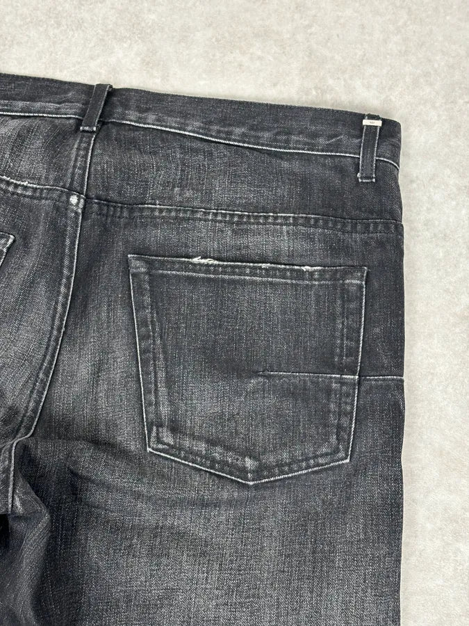 Dior Faded Black Distressed Denim Jeans CTcnwDv 7
