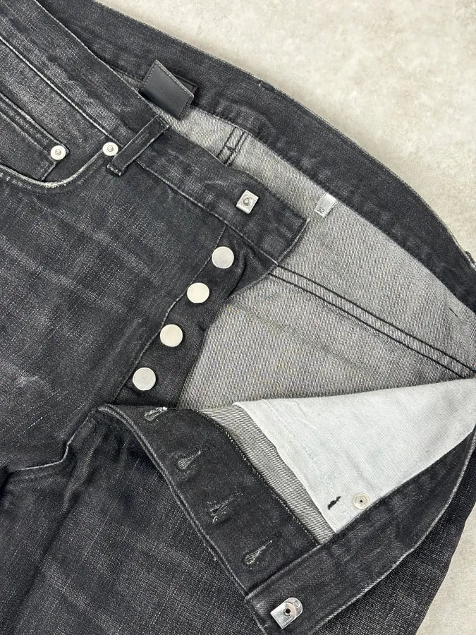 Dior Faded Black Distressed Denim Jeans CTcnwDv 10