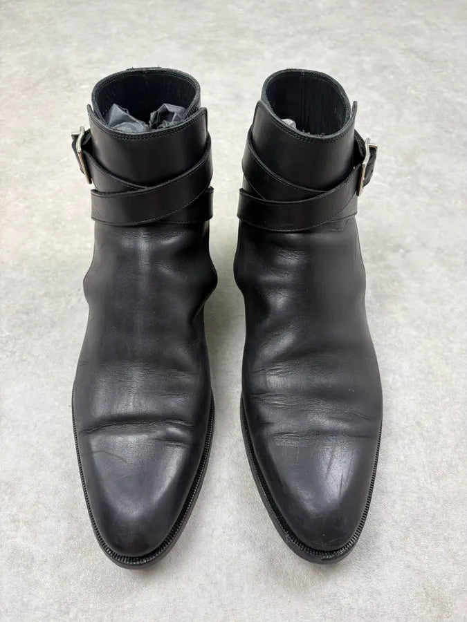 Dior Black Leather Buckle Strap Ankle Boots rKVQyXd 1