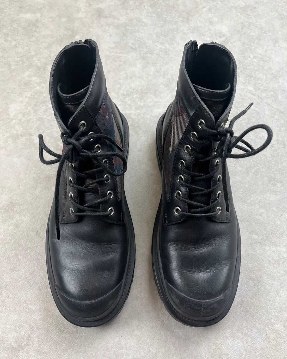 Dior Black Leather Explorer Camo Lace-Up Boots fJrIhPQ 5