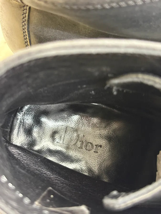 2000s Dior Black Leather Lace-Up Boots JyxueRd 9