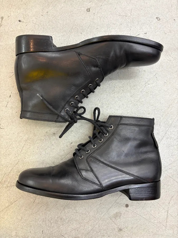 2000s Dior Black Leather Lace-Up Boots JyxueRd 3