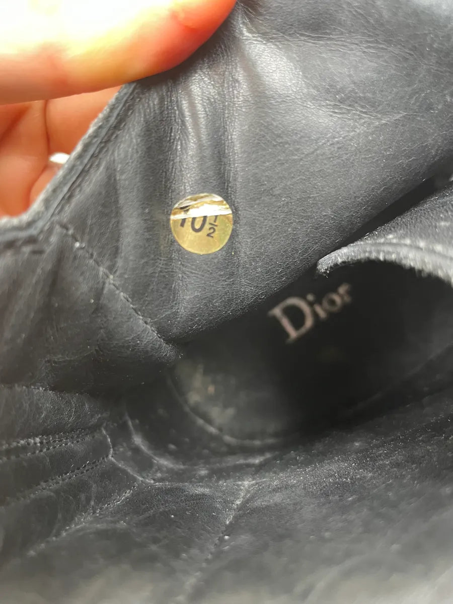 AW2008 Dior Black Leather Velcro Strap Boots by Kris Van Assche WgoTKqd 9