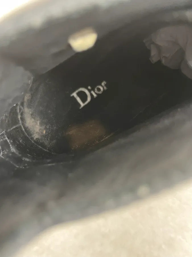 AW2008 Dior Black Leather Velcro Strap Boots by Kris Van Assche WgoTKqd 8