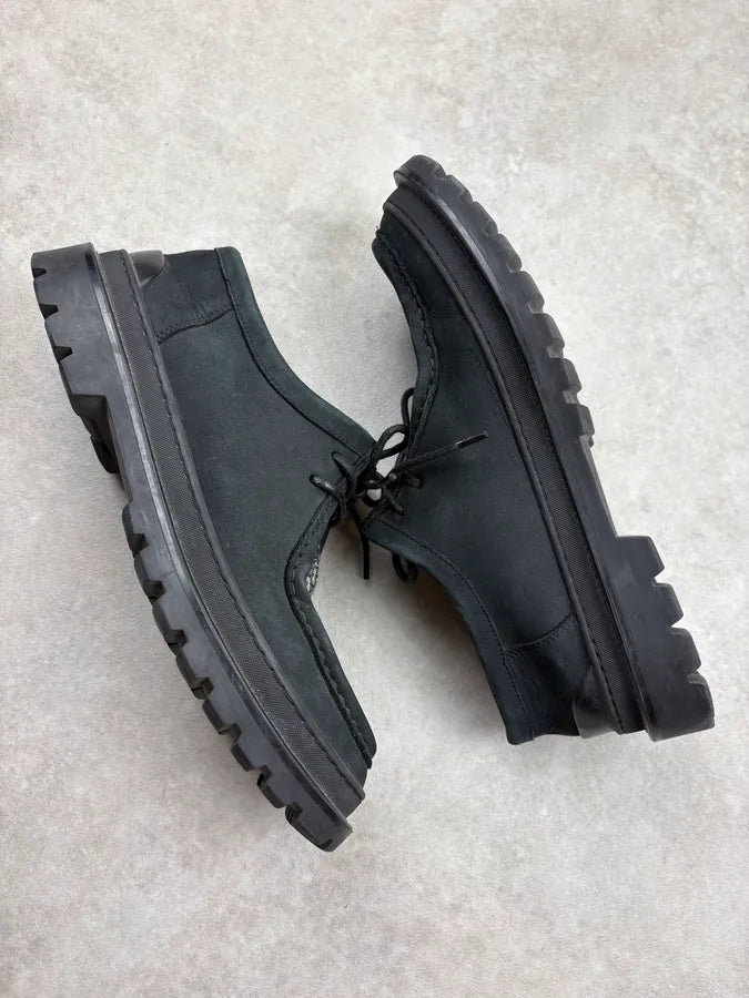 Dior Black Monogram Derby Leather Shoes QEFHruC 4