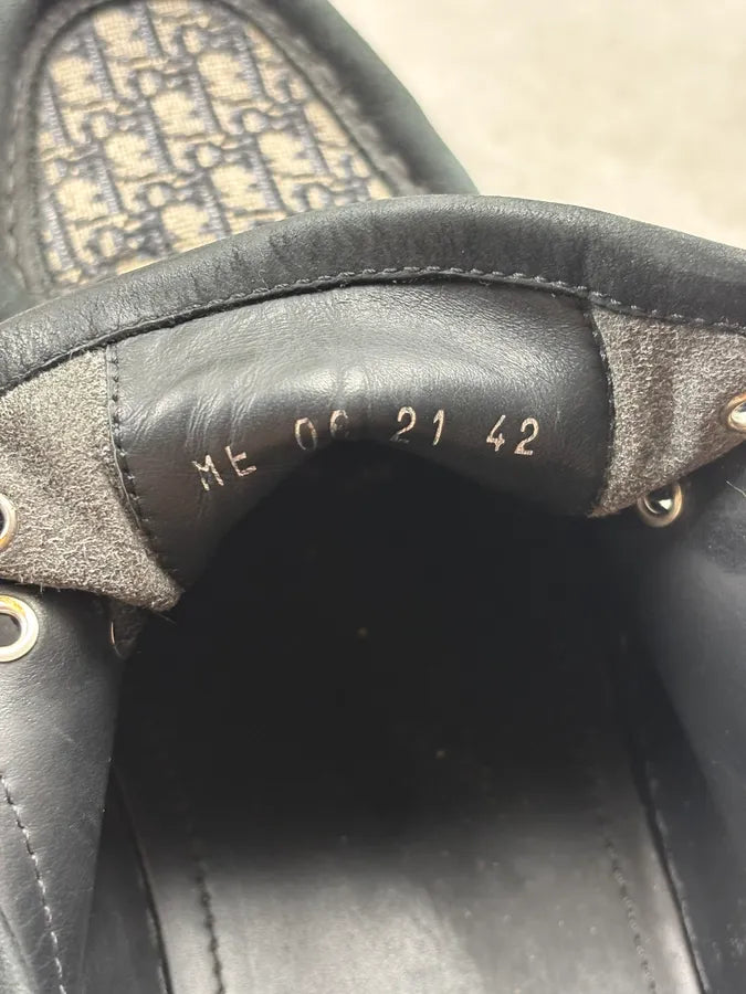Dior Black Monogram Derby Leather Shoes QEFHruC 8