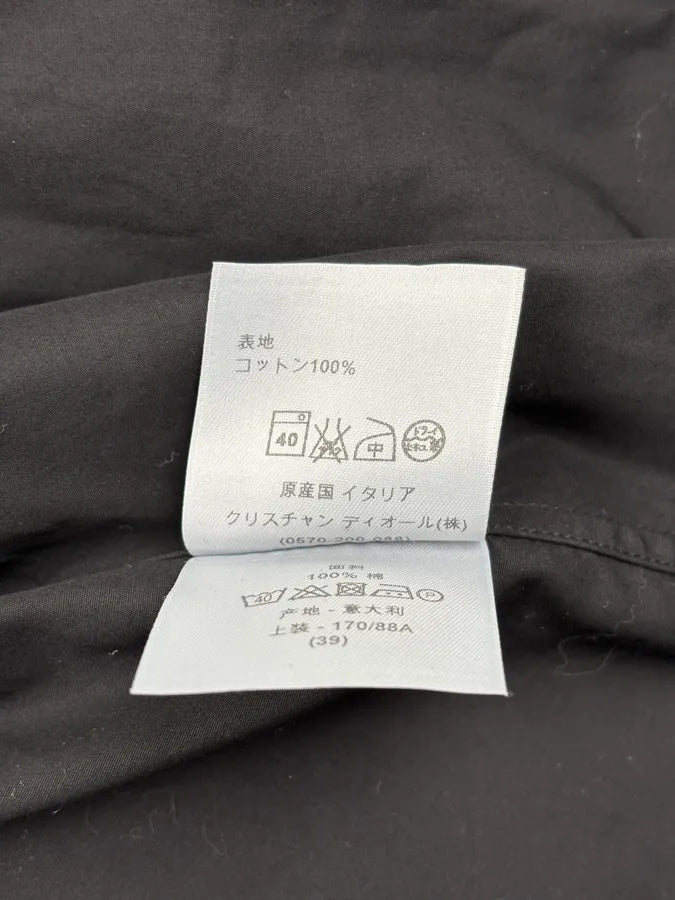 2010s Dior Black Simple Classy Mao Collar Shirt by Kris Van Assche CWHIeQz 10