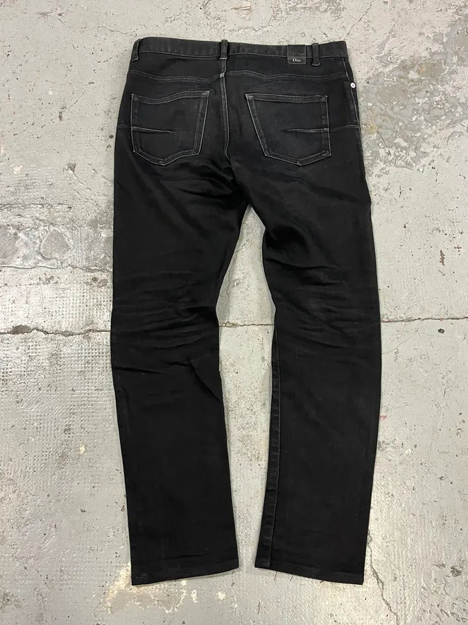 2000s Dior Black Slim Denim Jeans rHcbjCX 5