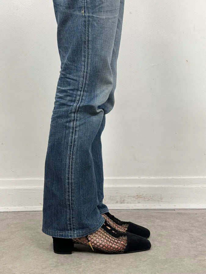 2000s Christian Dior Naughtily Black Spike Aglet Lace-Up Ankle Boots GYHZAWZ 2