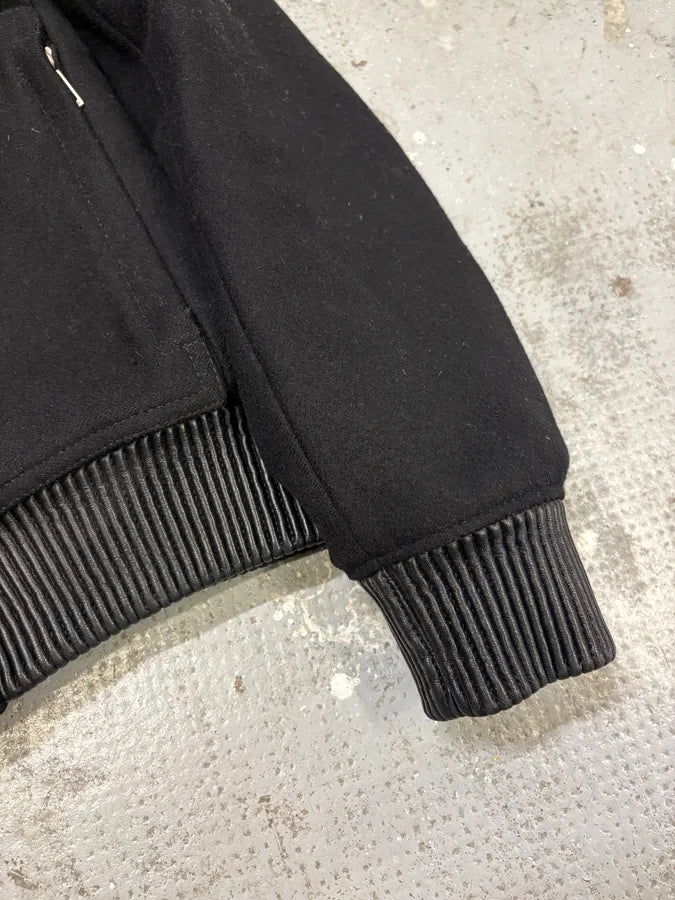 Dior Black Wool & Leather Zip-up Jacket eEqObrL 7