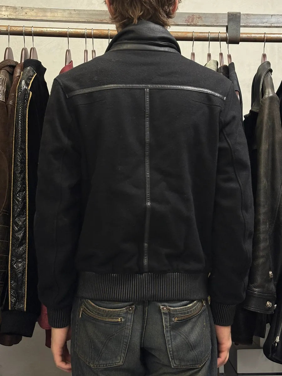 Dior Black Wool & Leather Zip-up Jacket eEqObrL 2