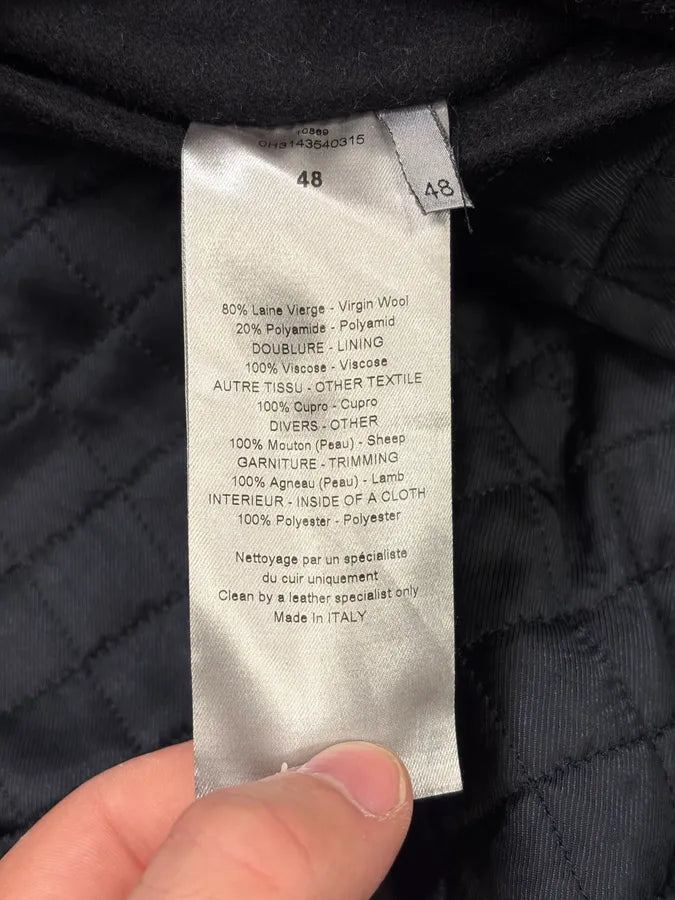 Dior Black Wool & Leather Zip-up Jacket eEqObrL 11