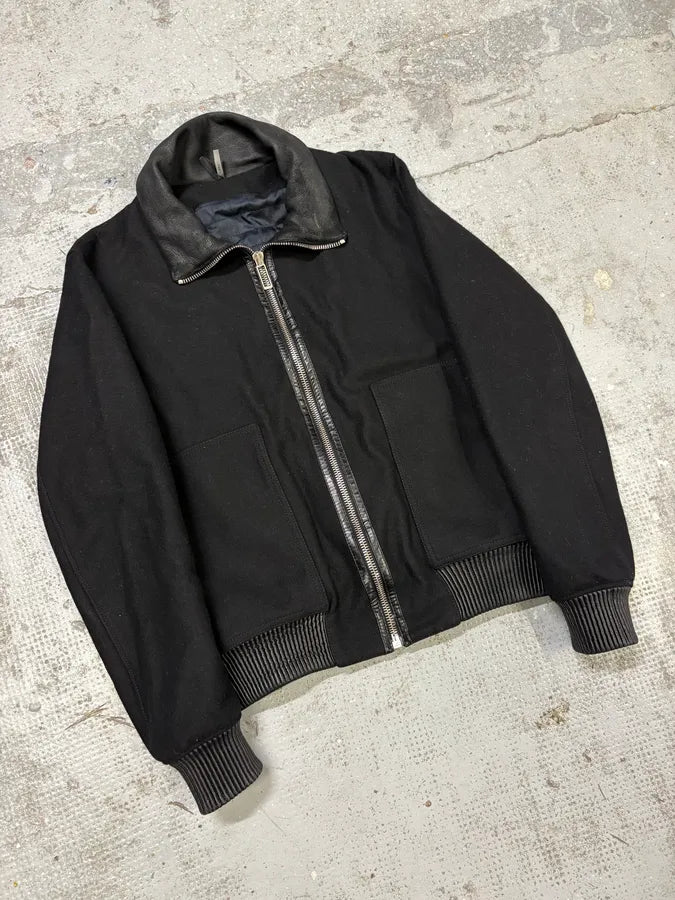 Dior Black Wool & Leather Zip-up Jacket eEqObrL 3