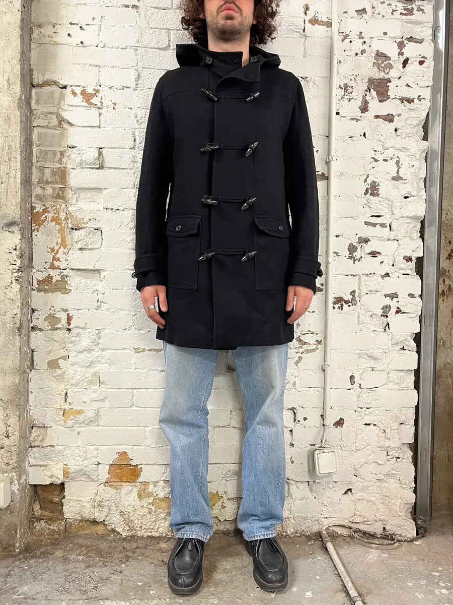 Dior Black Wool Duffle Coat Toggle Button QRAAjSV 0