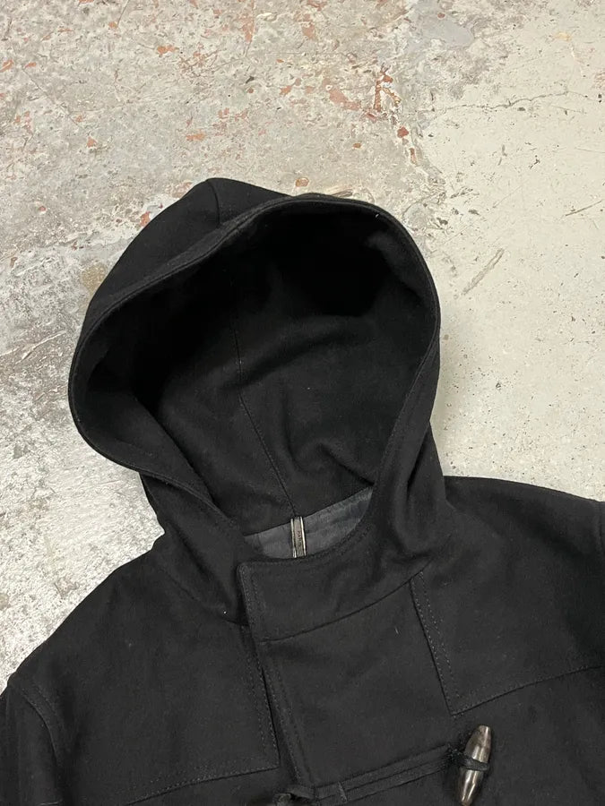Dior Black Wool Duffle Coat Toggle Button QRAAjSV 4