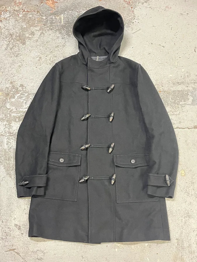 Dior Black Wool Duffle Coat Toggle Button QRAAjSV 2