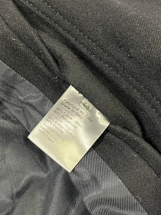 Dior Black Wool Duffle Coat Toggle Button QRAAjSV 8