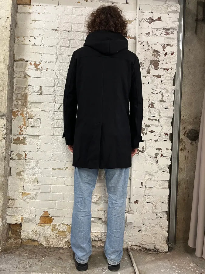 Dior Black Wool Duffle Coat Toggle Button QRAAjSV 1