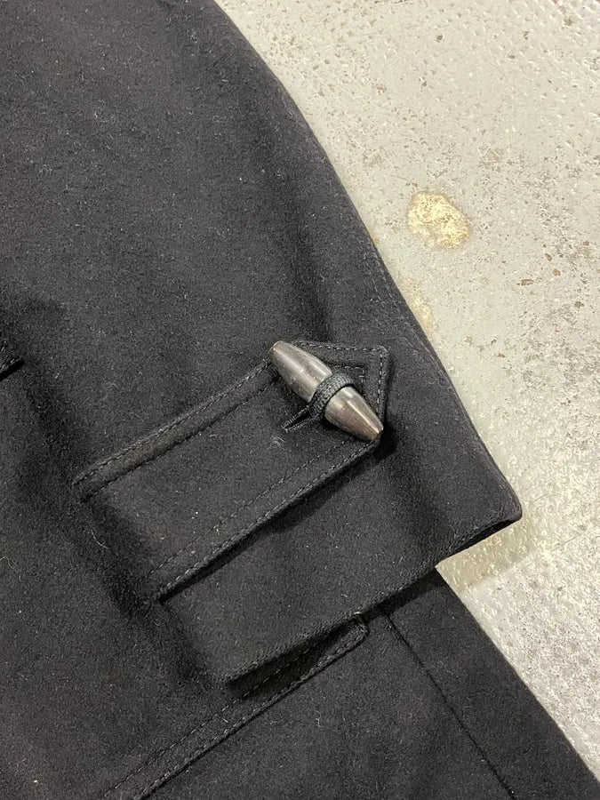 Dior Black Wool Duffle Coat Toggle Button QRAAjSV 6