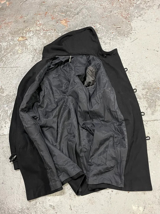 Dior Black Wool Duffle Coat Toggle Button QRAAjSV 7