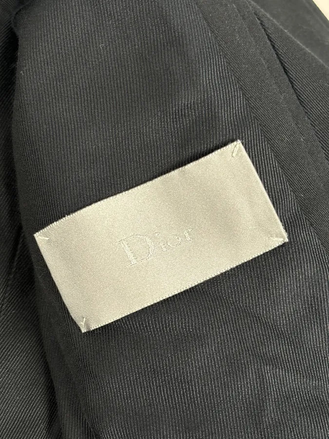 AW2009 Dior Black Wool Double-Breasted Trench Coat by Kris Van Assche eOVJZPJ 12
