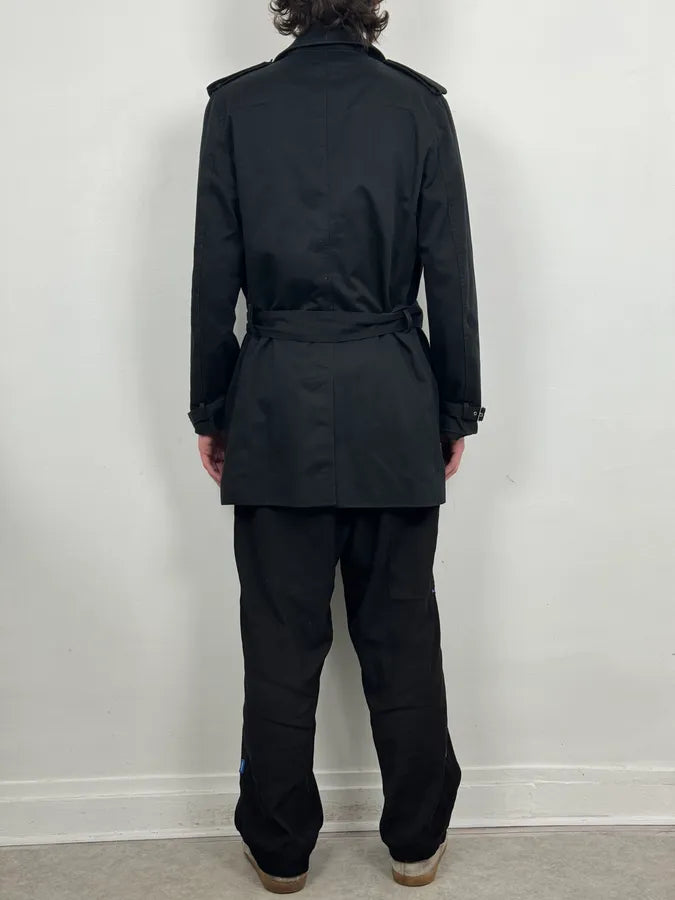 AW2009 Dior Black Wool Double-Breasted Trench Coat by Kris Van Assche eOVJZPJ 2