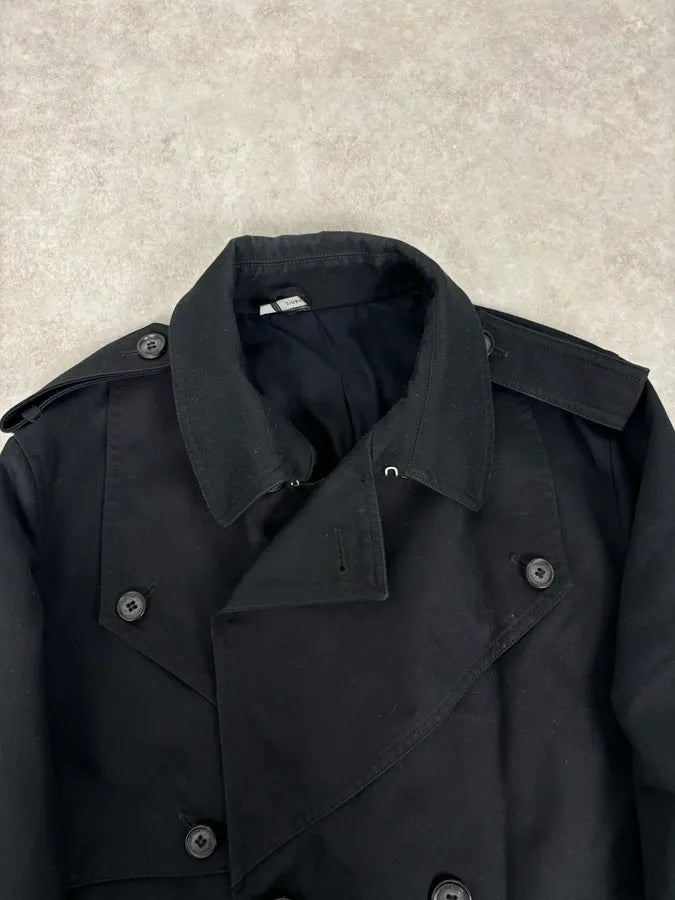 AW2009 Dior Black Wool Double-Breasted Trench Coat by Kris Van Assche eOVJZPJ 5