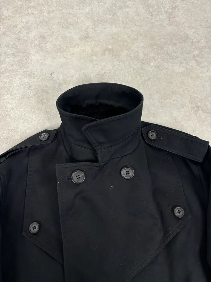 AW2009 Dior Black Wool Double-Breasted Trench Coat by Kris Van Assche eOVJZPJ 4