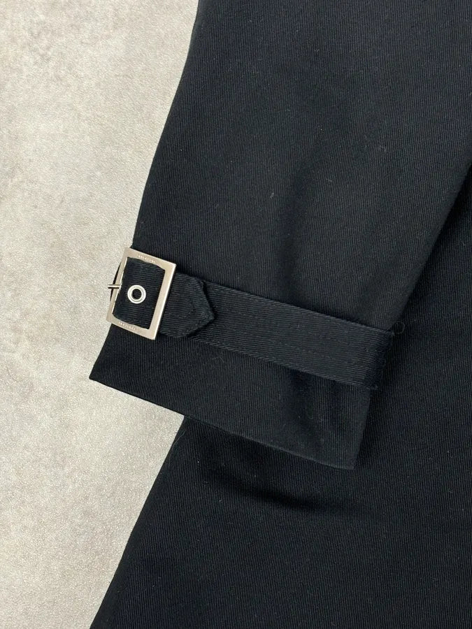 AW2009 Dior Black Wool Double-Breasted Trench Coat by Kris Van Assche eOVJZPJ 9