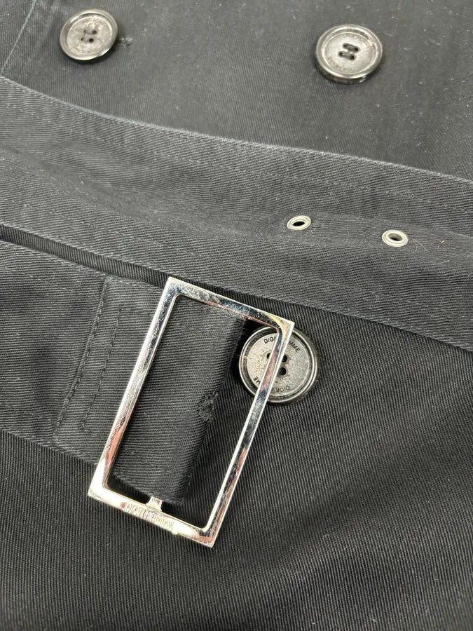 AW2009 Dior Black Wool Double-Breasted Trench Coat by Kris Van Assche eOVJZPJ 11