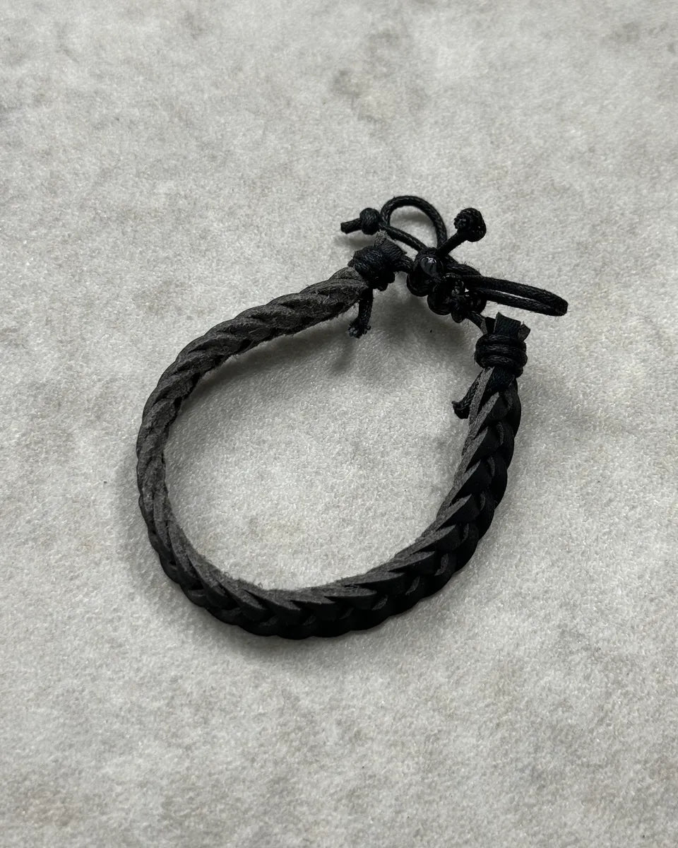 Dior Black Woven Ajustable Leather Bracelet uYzKfyI 1