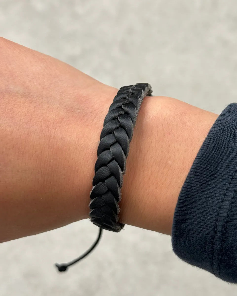 Dior Black Woven Ajustable Leather Bracelet uYzKfyI 2
