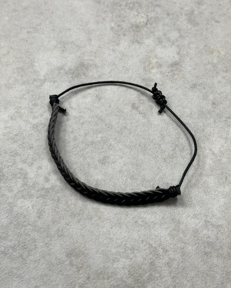 Dior Black Woven Ajustable Leather Bracelet uYzKfyI 4