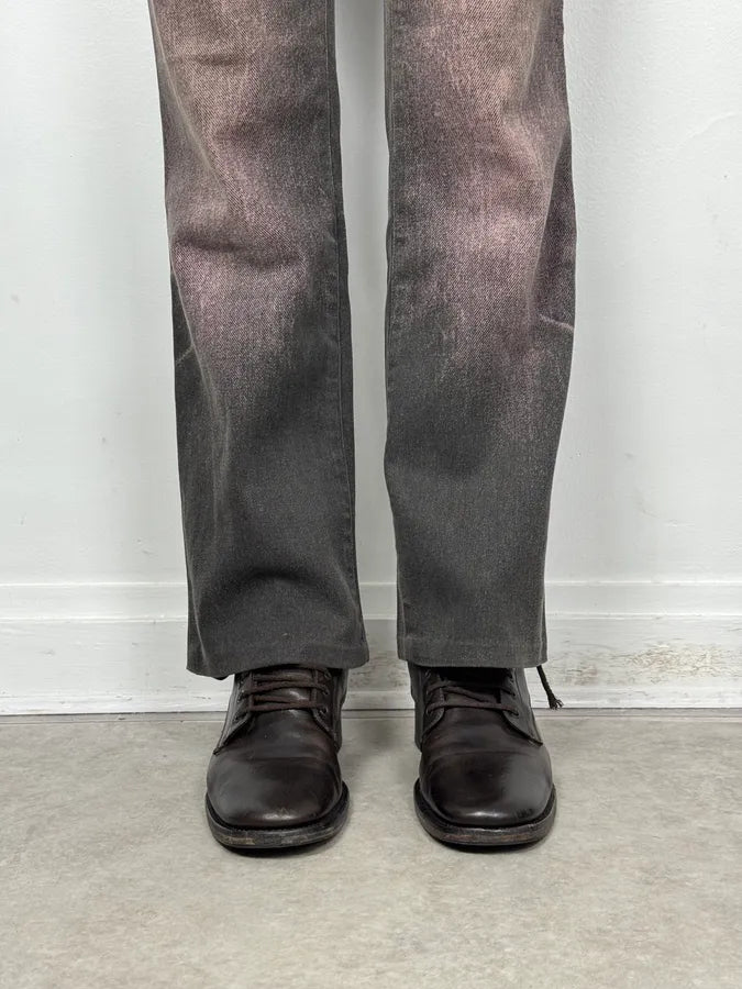 Dior Brown Leather Eyled Lace-Up Combat Boots RHNvdUa 1