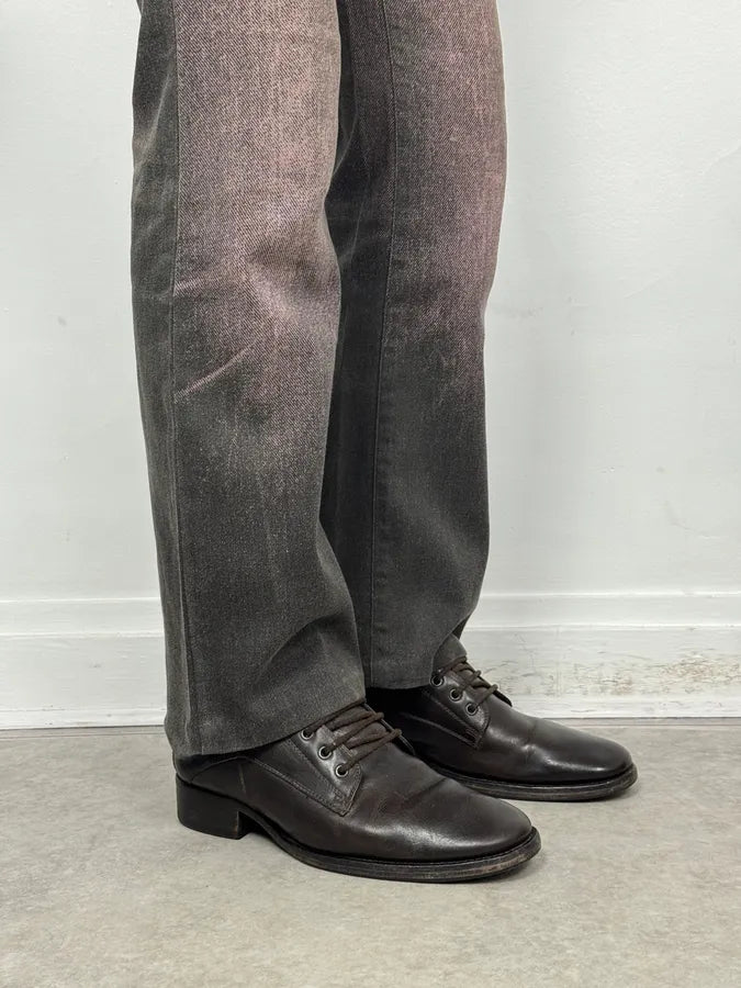 Dior Brown Leather Eyled Lace-Up Combat Boots RHNvdUa 2