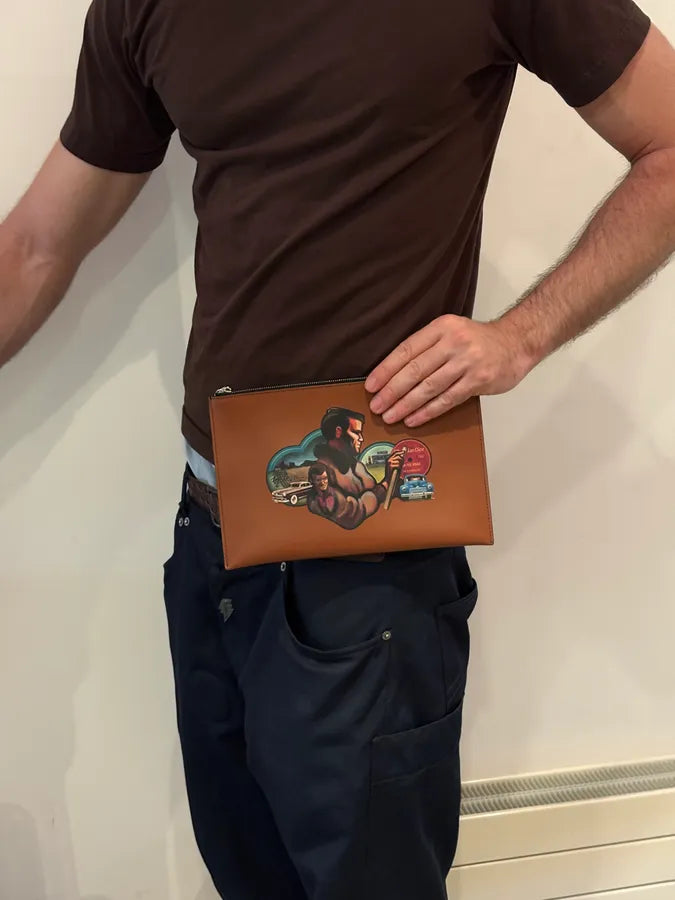 AW2021 Dior Brown Road Jack Rerouac Zip Pouch BlbjEWb 1