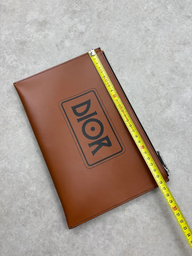 AW2021 Dior Brown Road Jack Rerouac Zip Pouch BlbjEWb 8